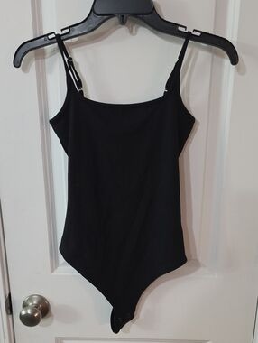 wild fable Black Spaghetti-Strap One-Piece Bodysuit